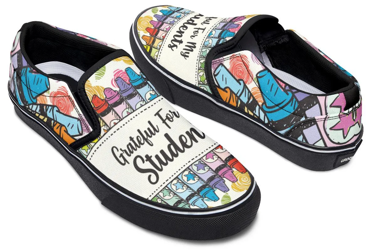 Grateful Teacher Slip-On Shoes