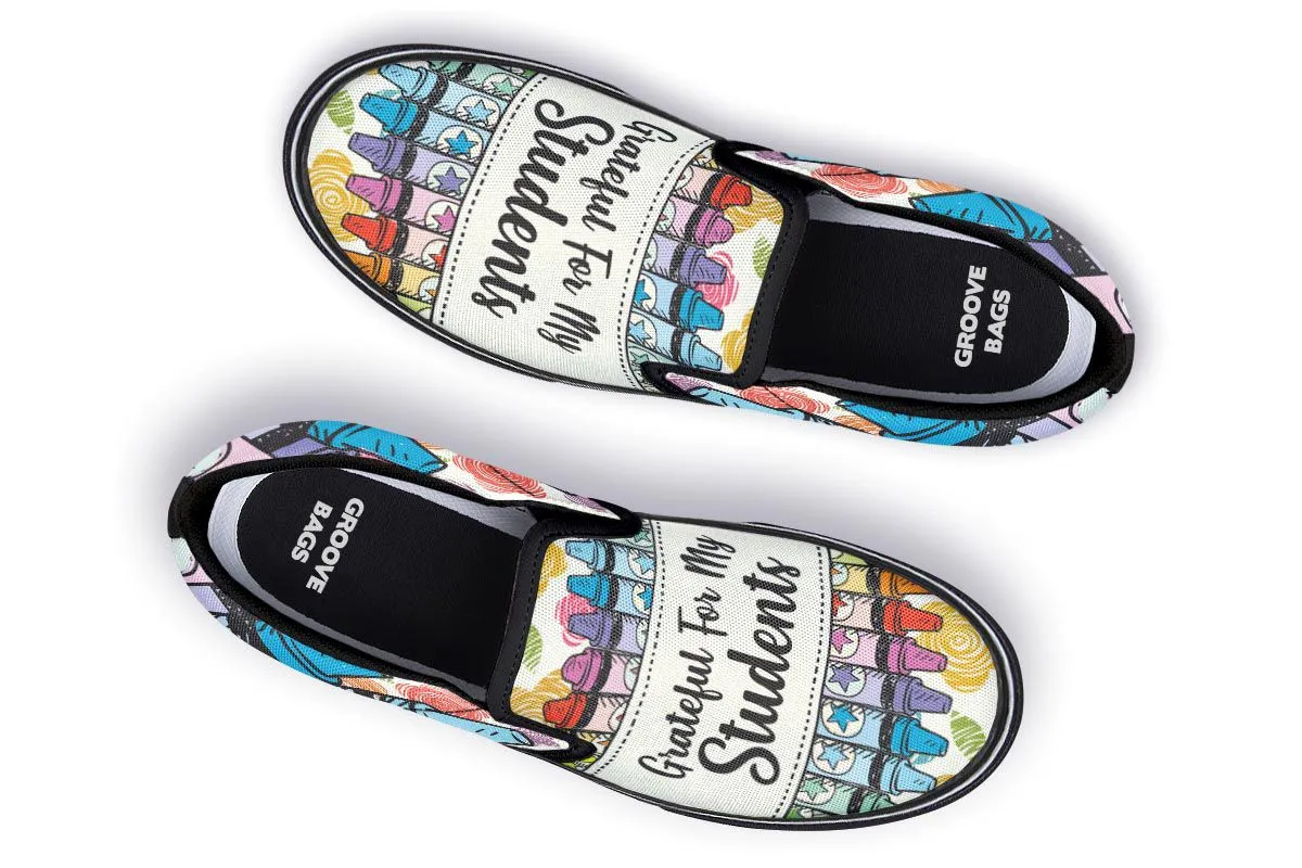 Grateful Teacher Slip-On Shoes