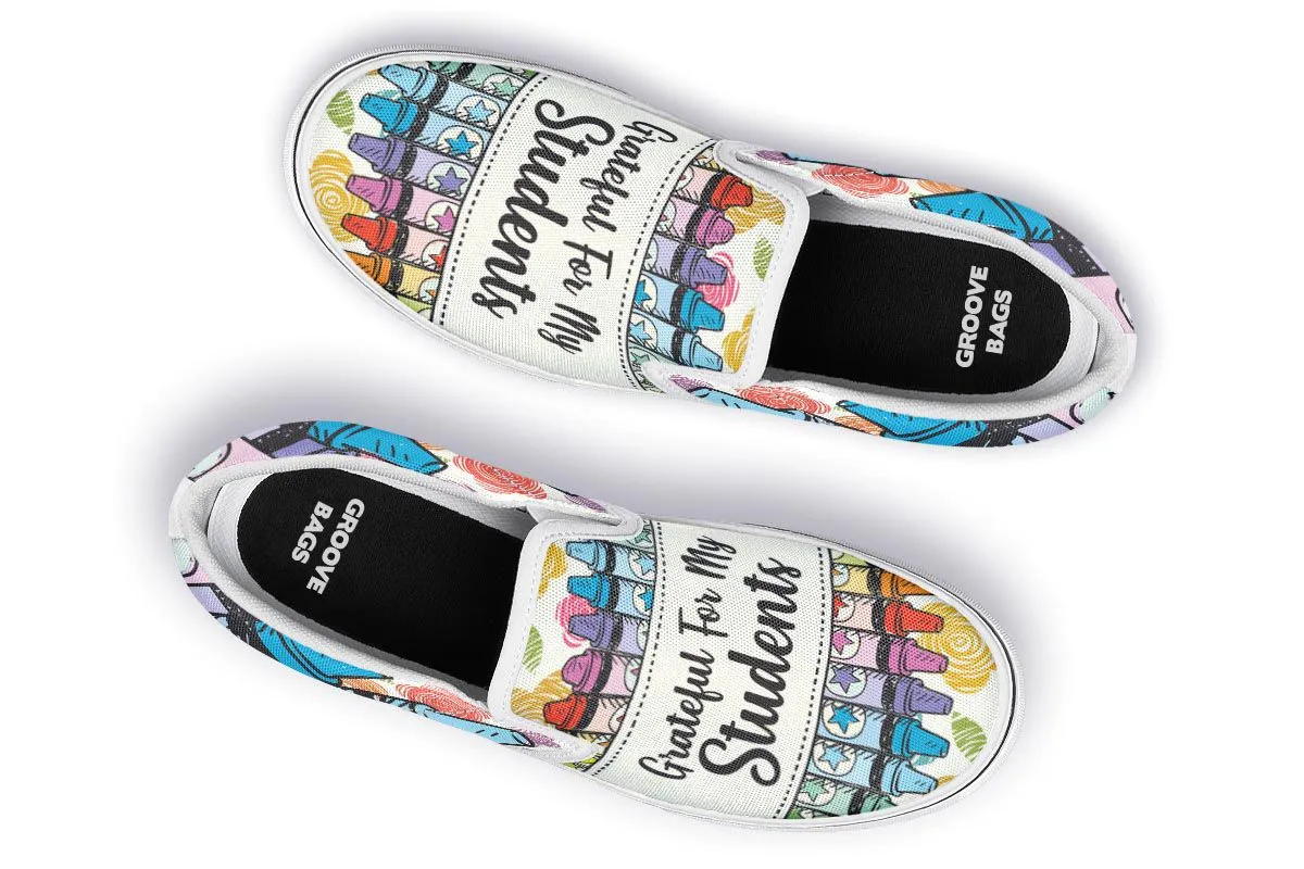 Grateful Teacher Slip-On Shoes