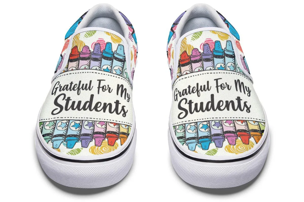 Grateful Teacher Slip-On Shoes