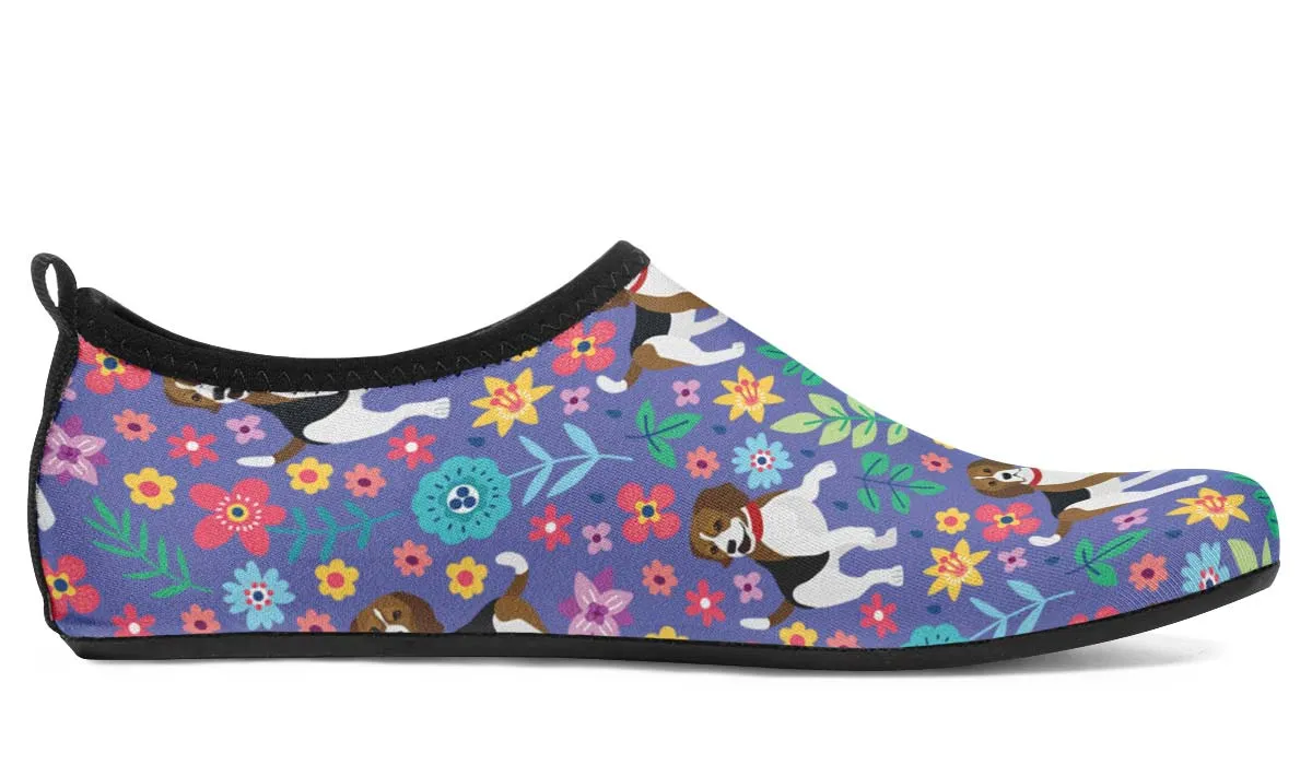 Groovy Beagle Aqua Barefoot Shoes