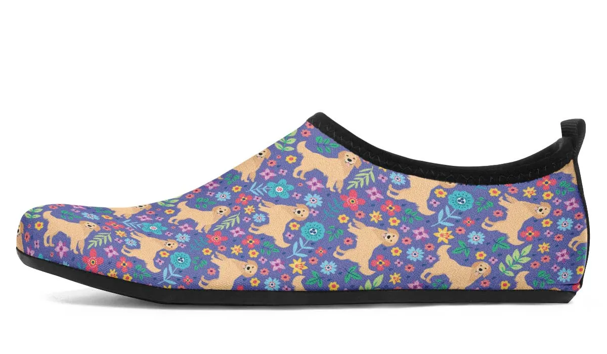 Groovy Golden Retriever Aqua Barefoot Shoes