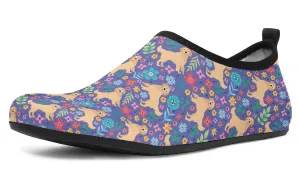 Groovy Golden Retriever Aqua Barefoot Shoes