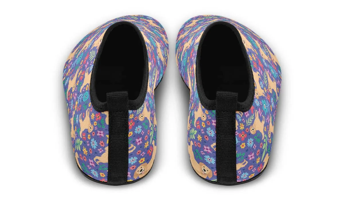 Groovy Golden Retriever Aqua Barefoot Shoes