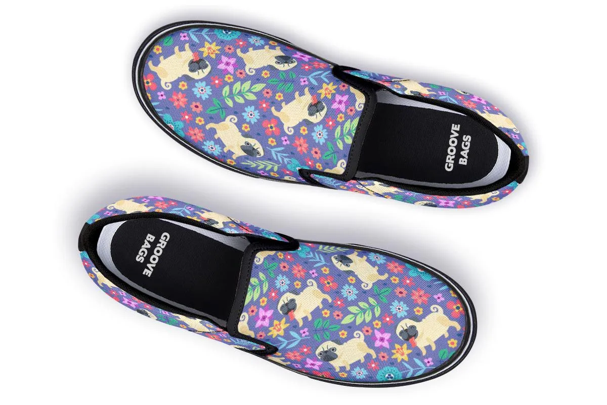 Groovy Pug Slip-On Shoes