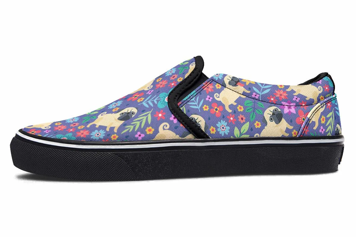 Groovy Pug Slip-On Shoes