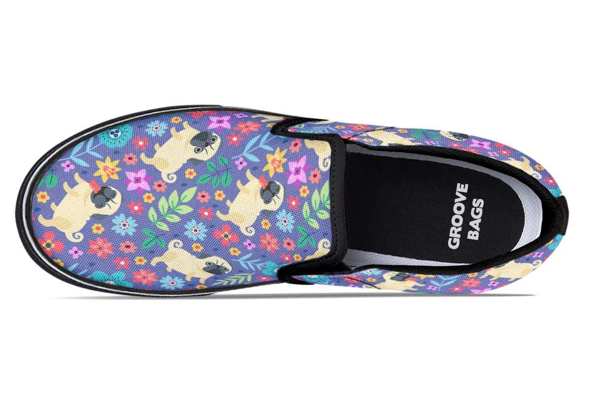 Groovy Pug Slip-On Shoes