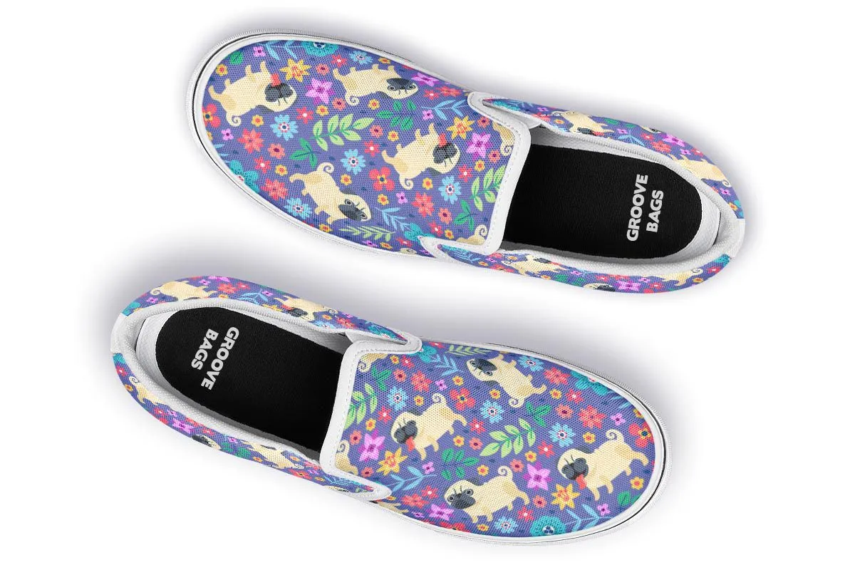 Groovy Pug Slip-On Shoes
