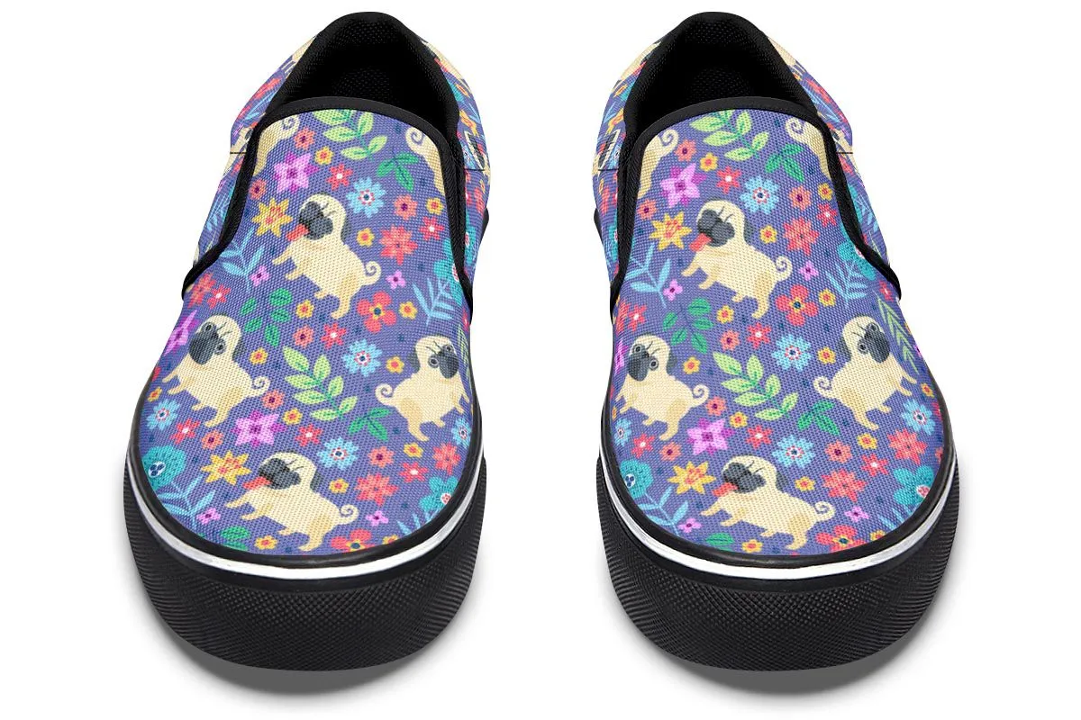 Groovy Pug Slip-On Shoes
