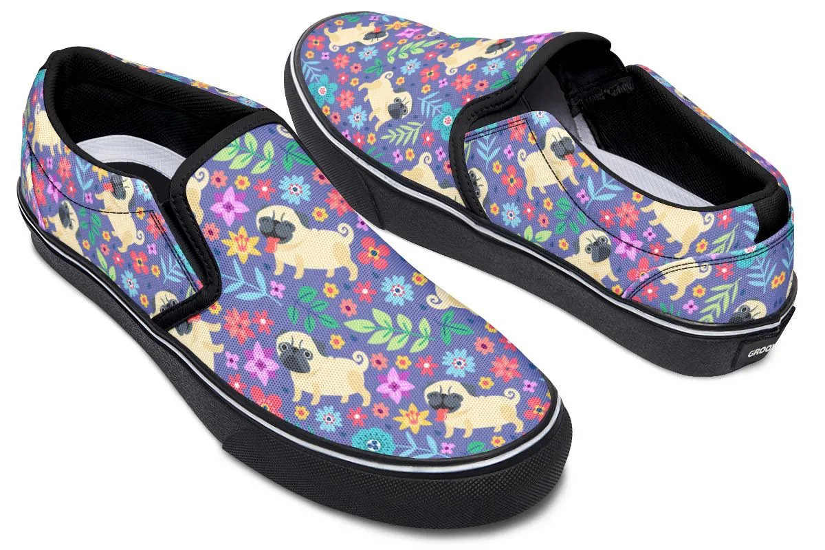 Groovy Pug Slip-On Shoes