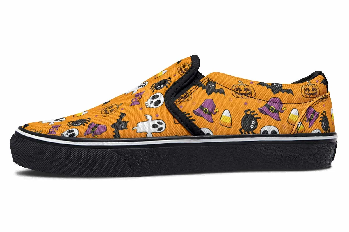 Halloween Pattern Slip-On Shoes