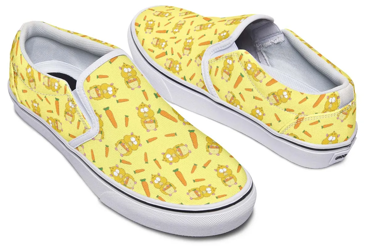 Hamster Pattern Slip-On Shoes