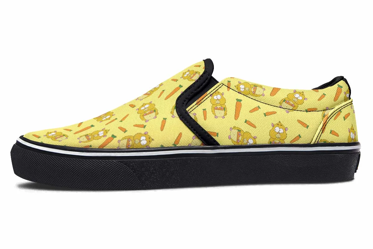 Hamster Pattern Slip-On Shoes