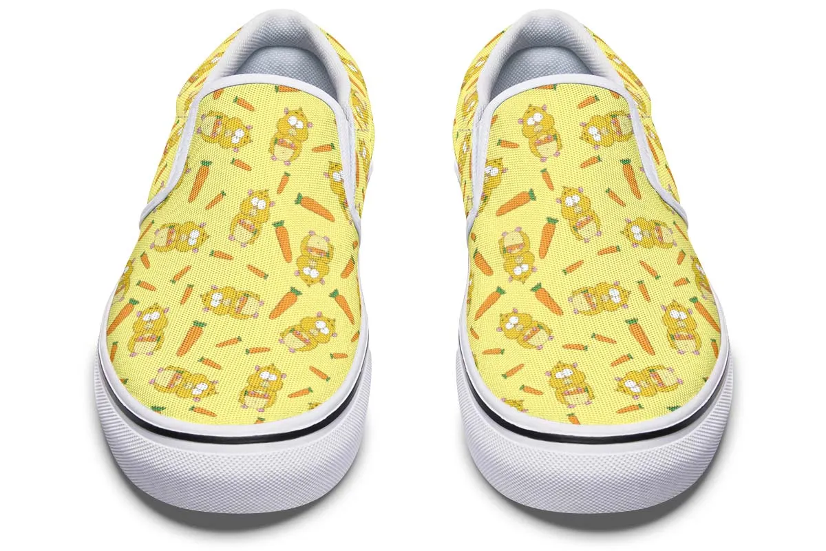 Hamster Pattern Slip-On Shoes