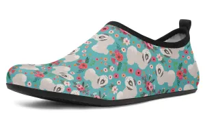 Havanese Flower Aqua Barefoot Shoes