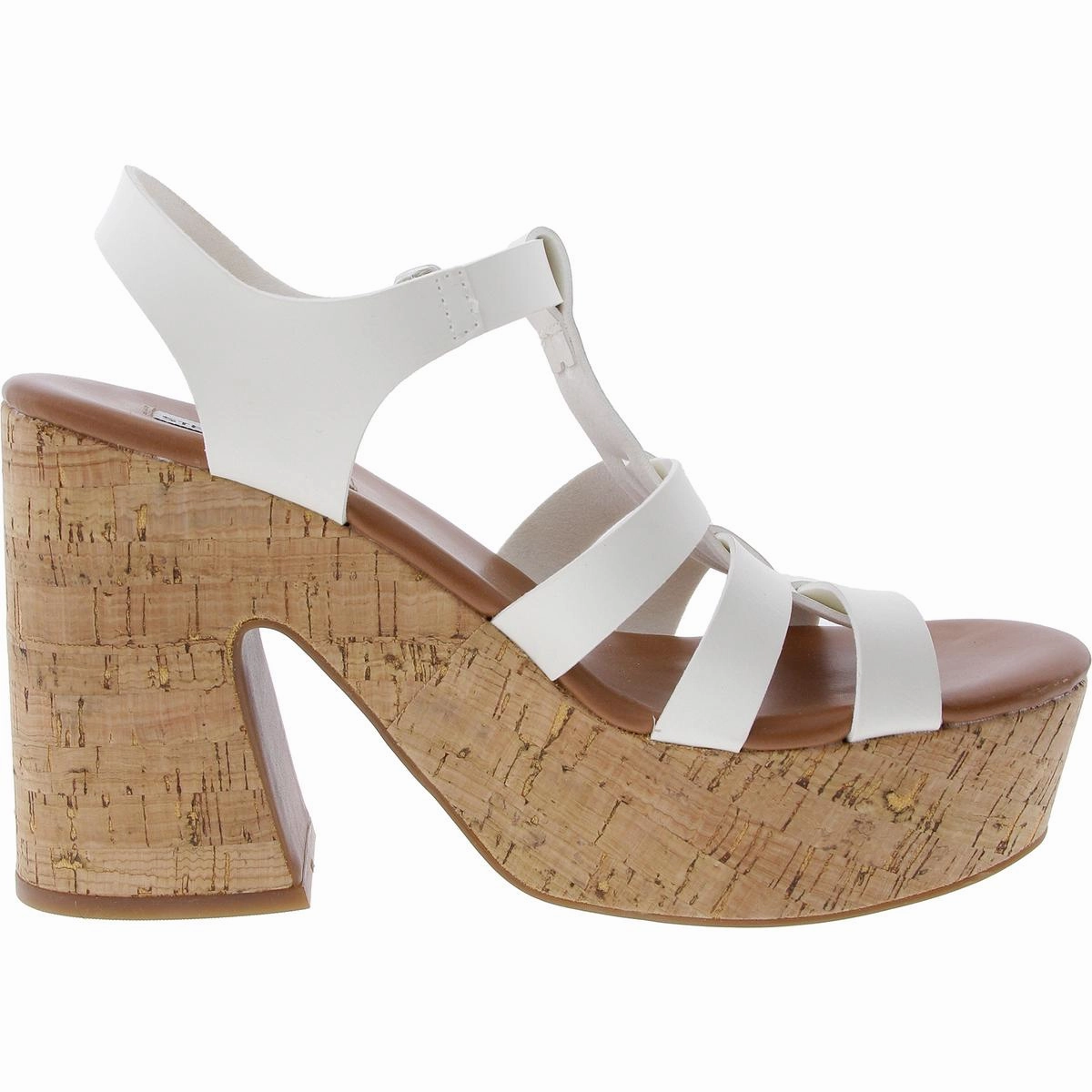 Hawaii Womens Woven Faux Leather Platform Sandals