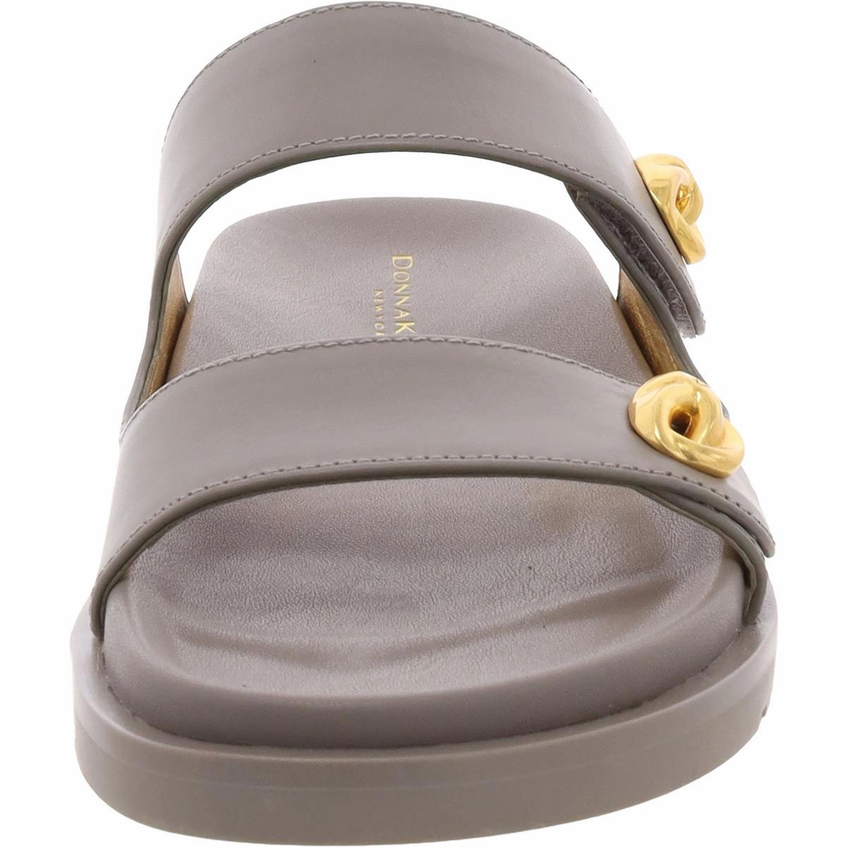 HAZLEY-FLAT SANDAL Womens Laceless Leather Slide Sandals