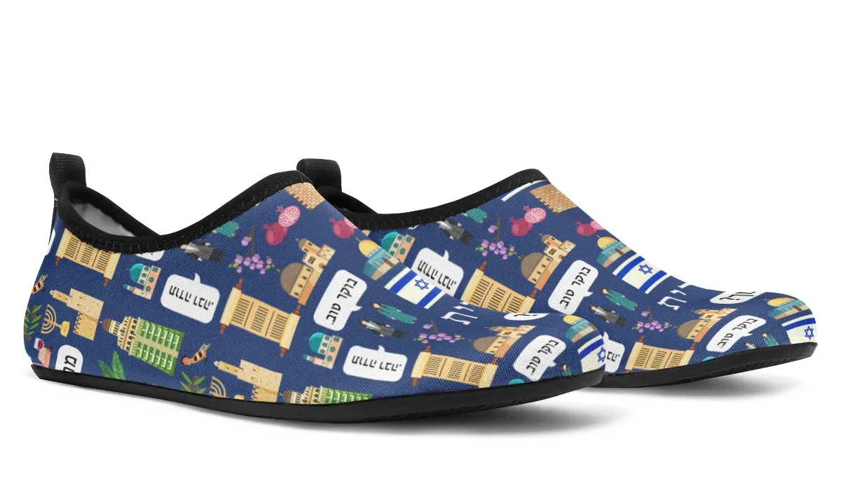 Hebrew Language Aqua Barefoot Shoes