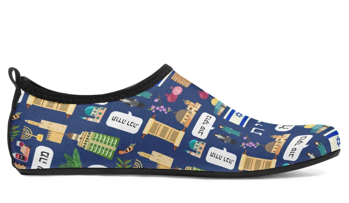 Hebrew Language Aqua Barefoot Shoes