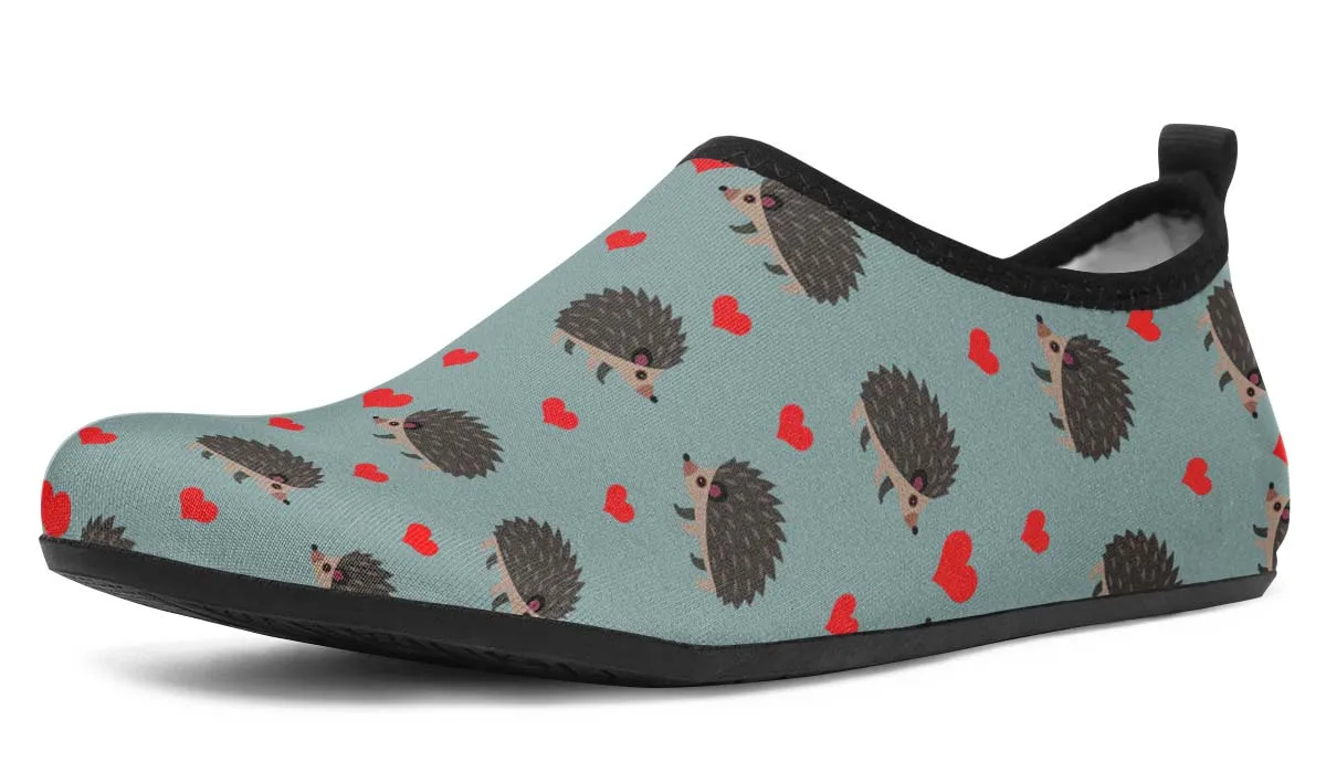 Hedgehog Pattern Aqua Barefoot Shoes