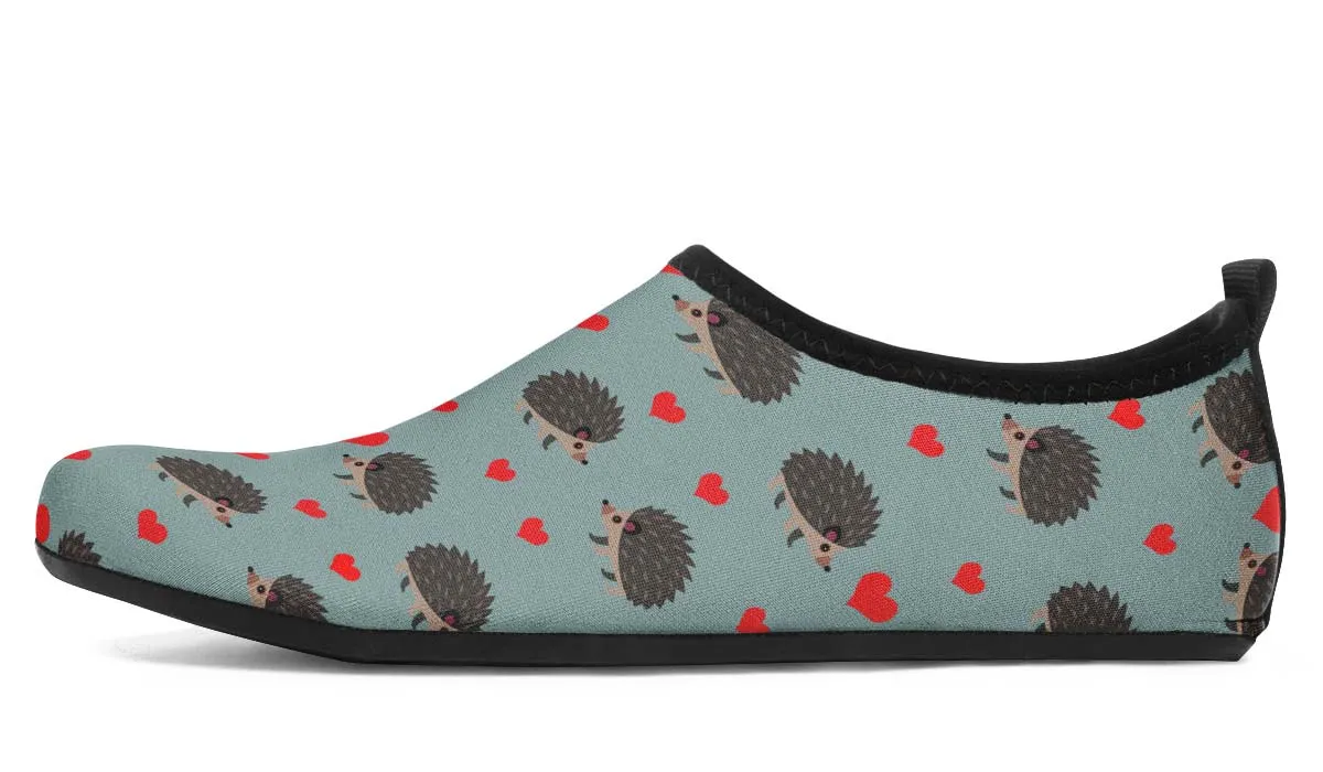 Hedgehog Pattern Aqua Barefoot Shoes