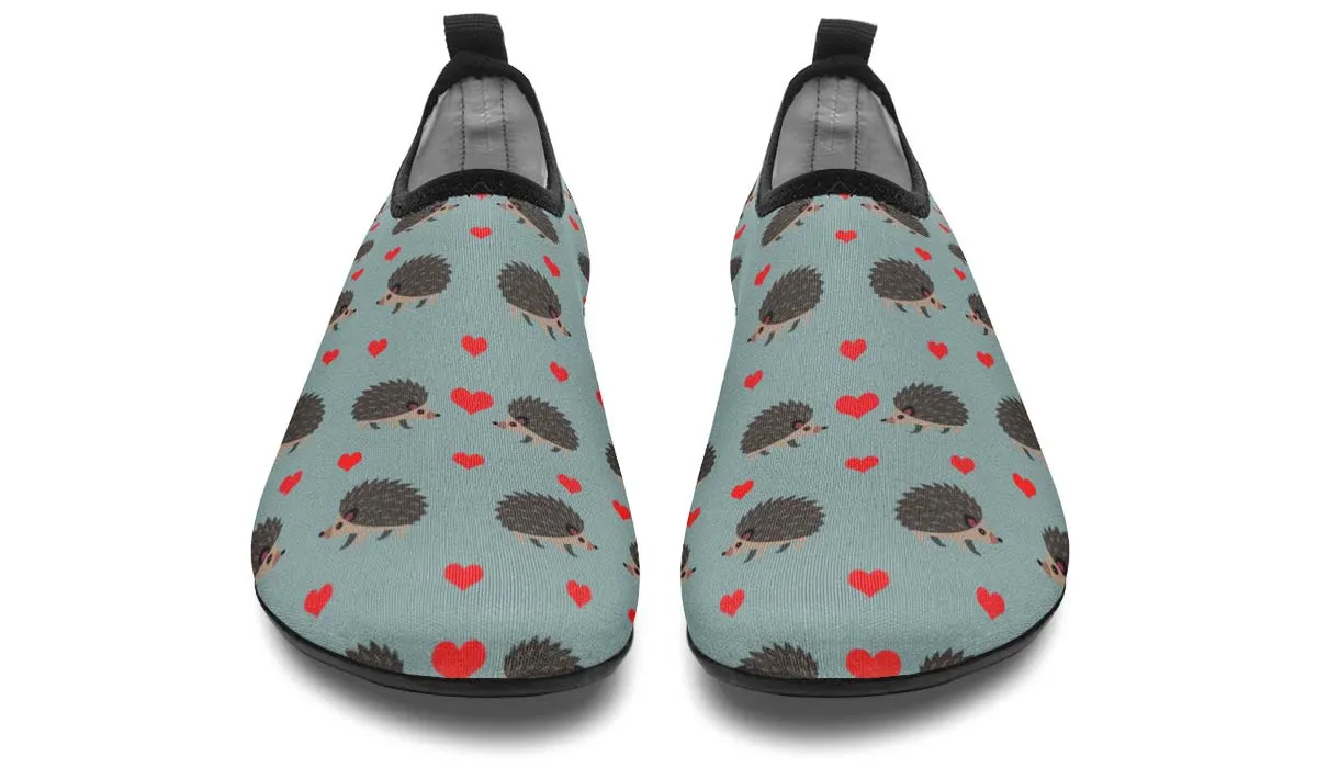 Hedgehog Pattern Aqua Barefoot Shoes