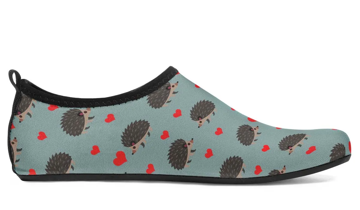 Hedgehog Pattern Aqua Barefoot Shoes