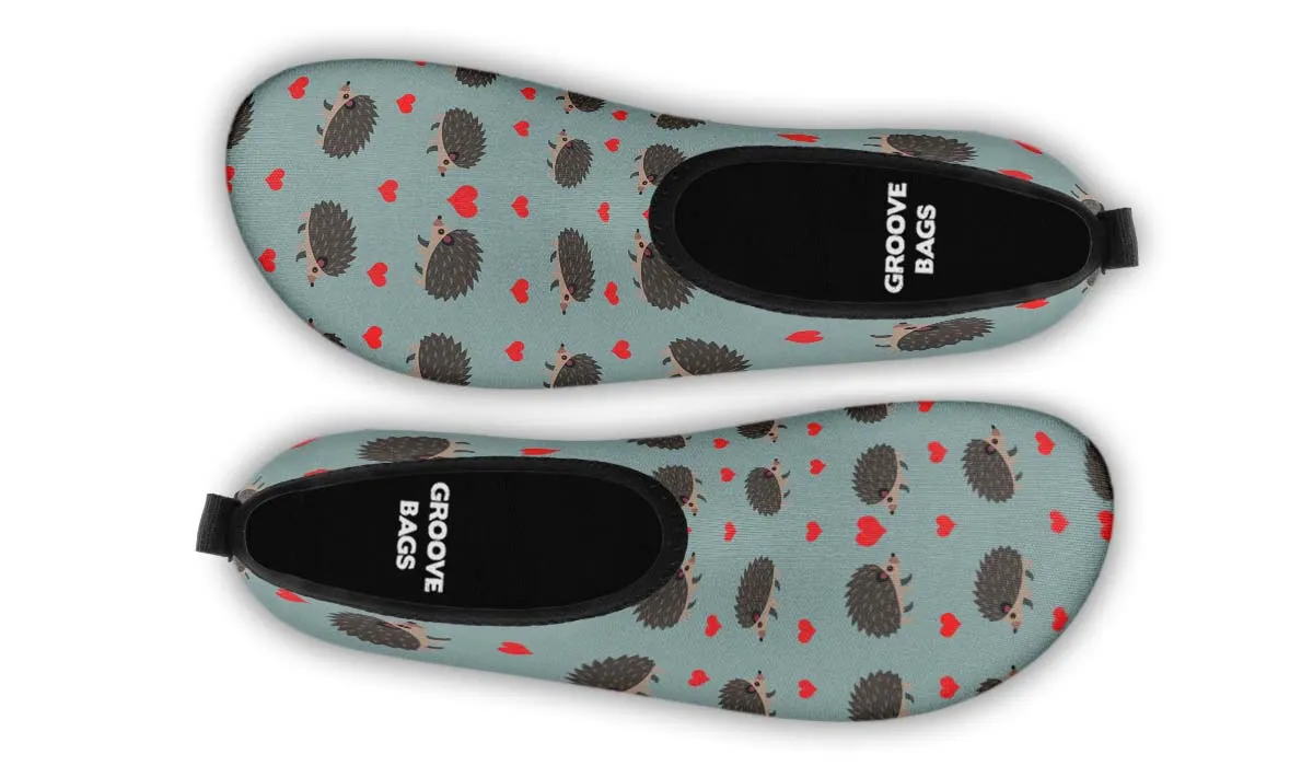 Hedgehog Pattern Aqua Barefoot Shoes