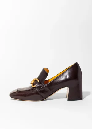 Heeled Leather Loafer