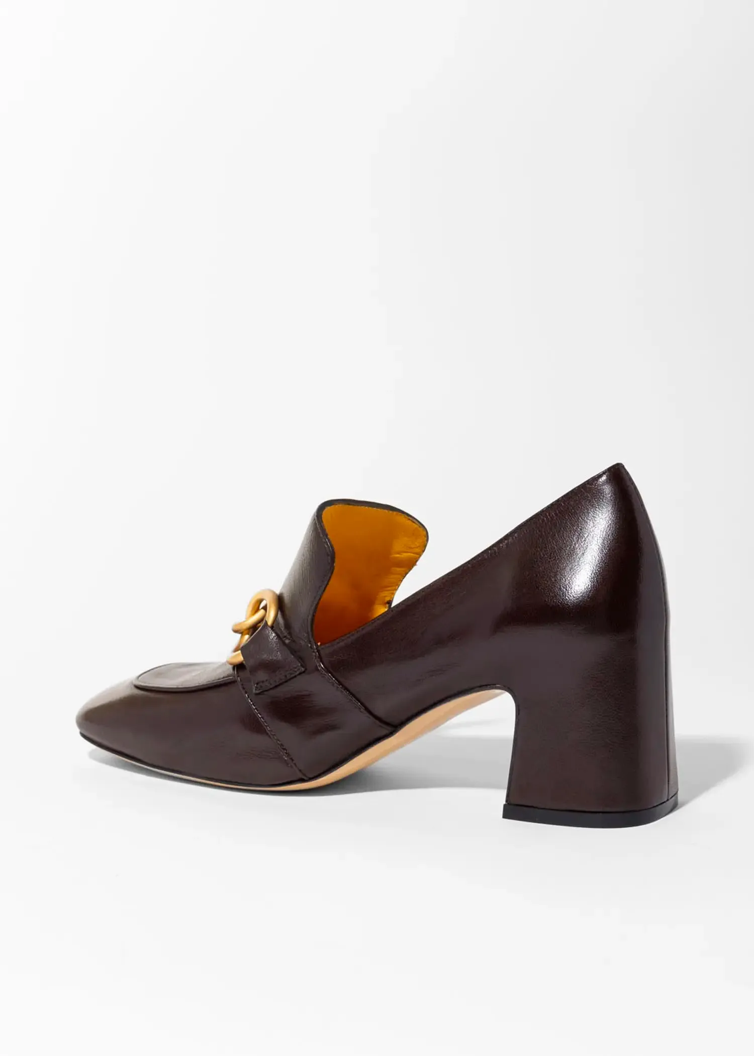 Heeled Leather Loafer