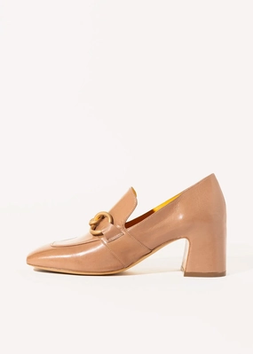 Heeled Leather Loafer