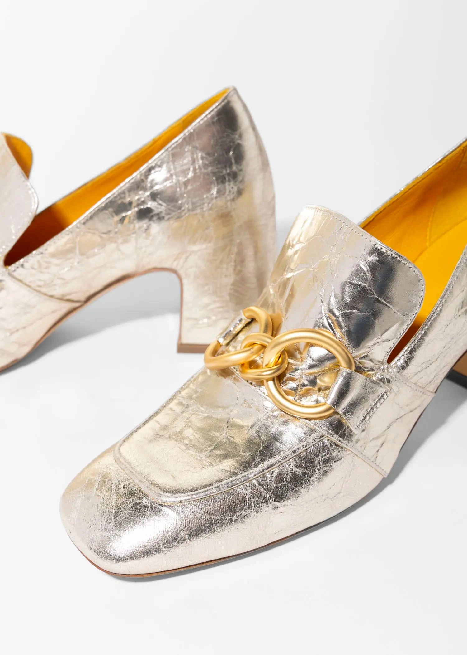 Heeled Leather Loafer