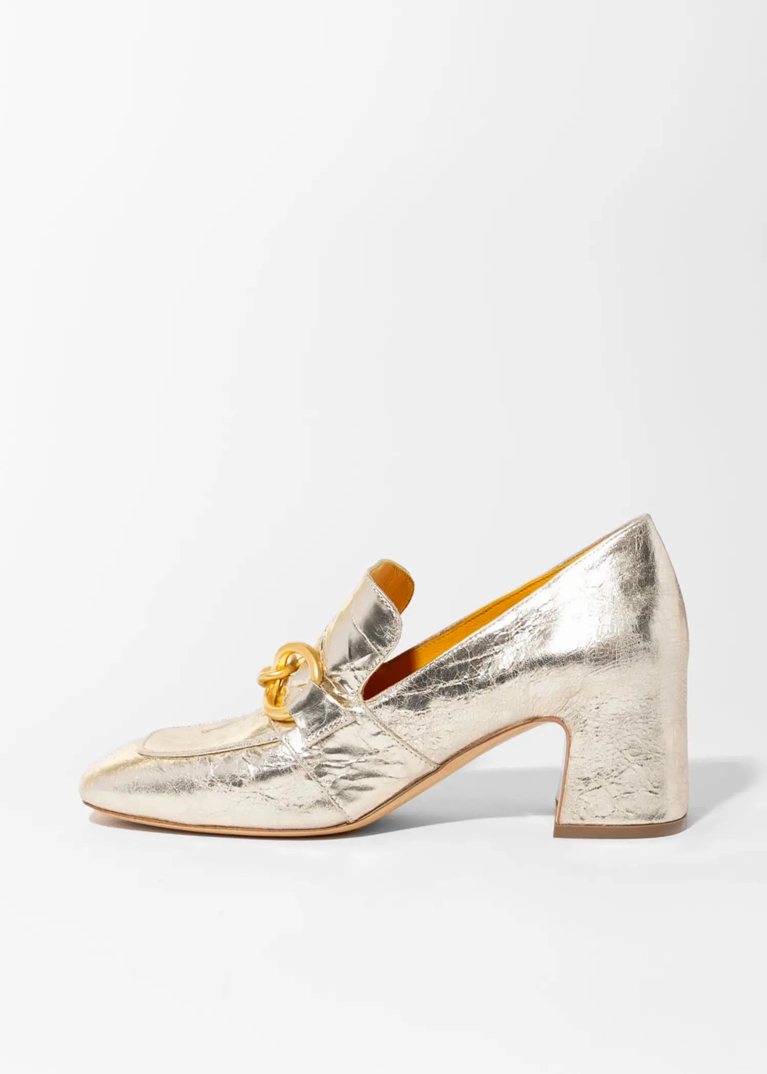 Heeled Leather Loafer