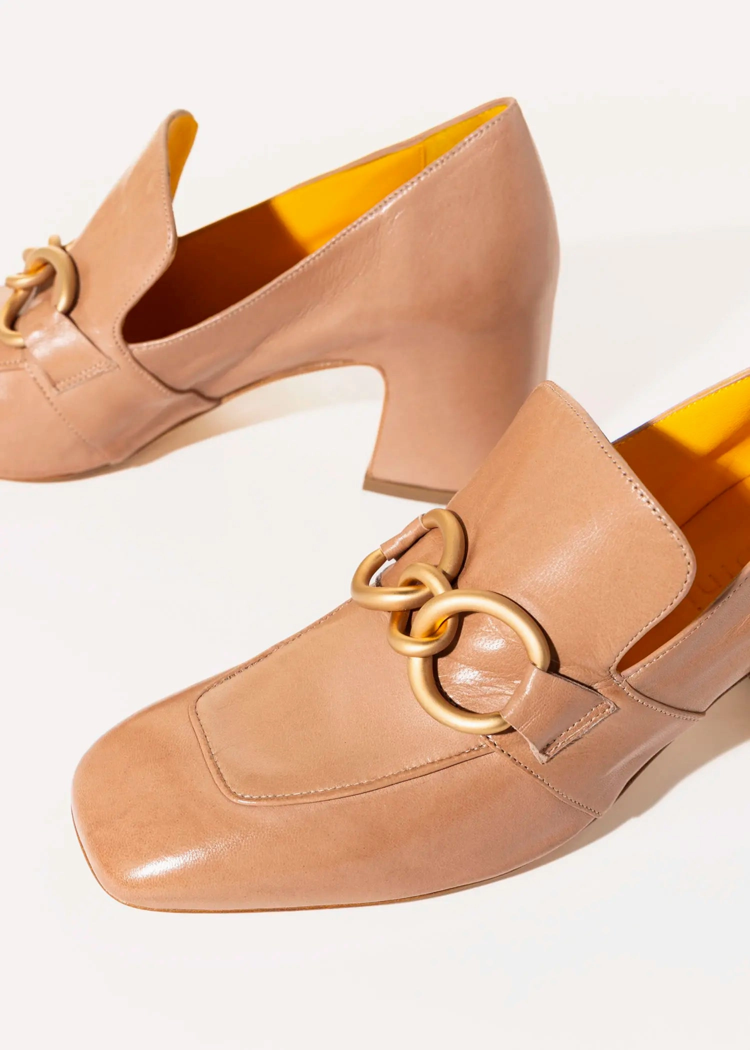 Heeled Leather Loafer
