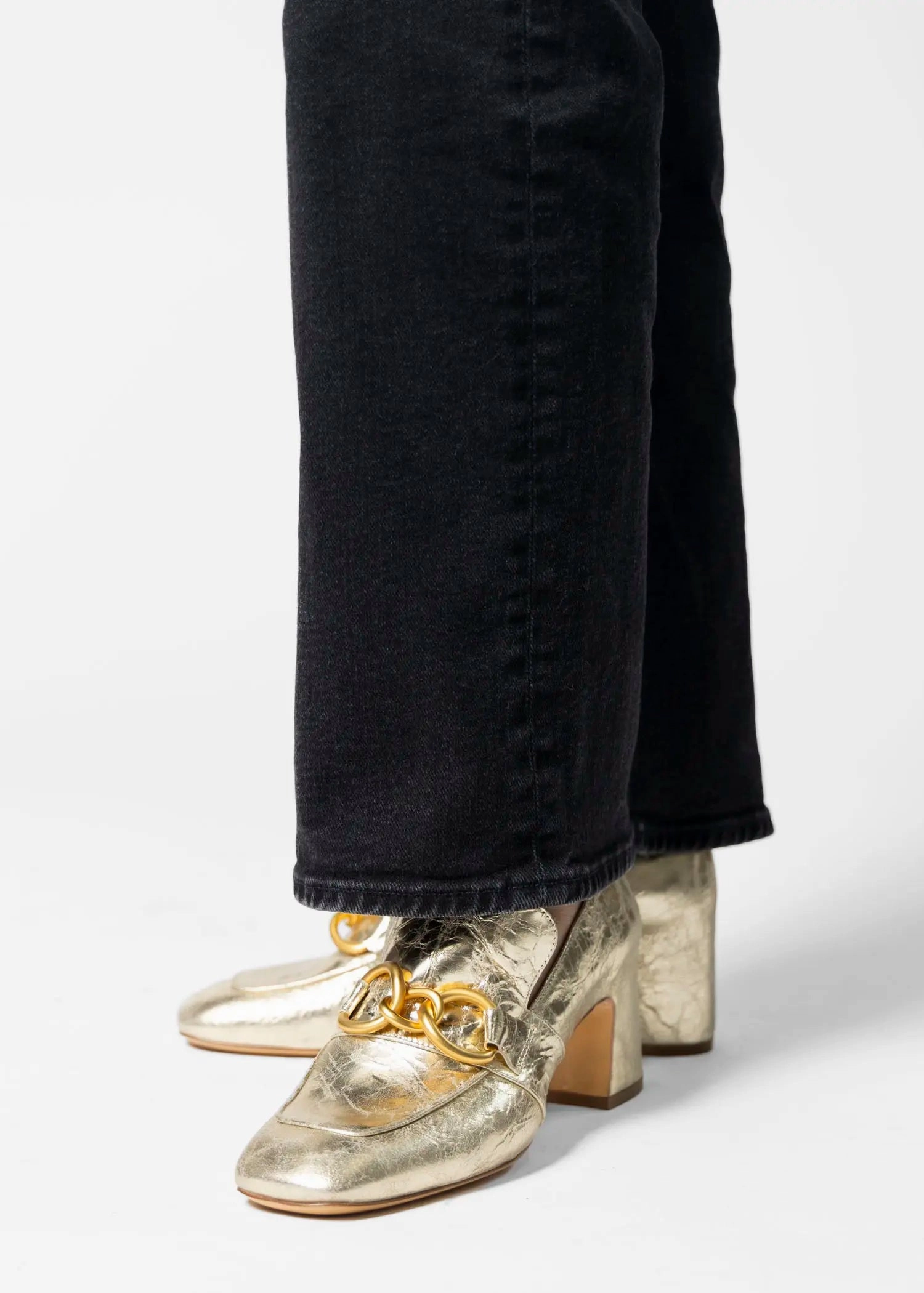 Heeled Leather Loafer