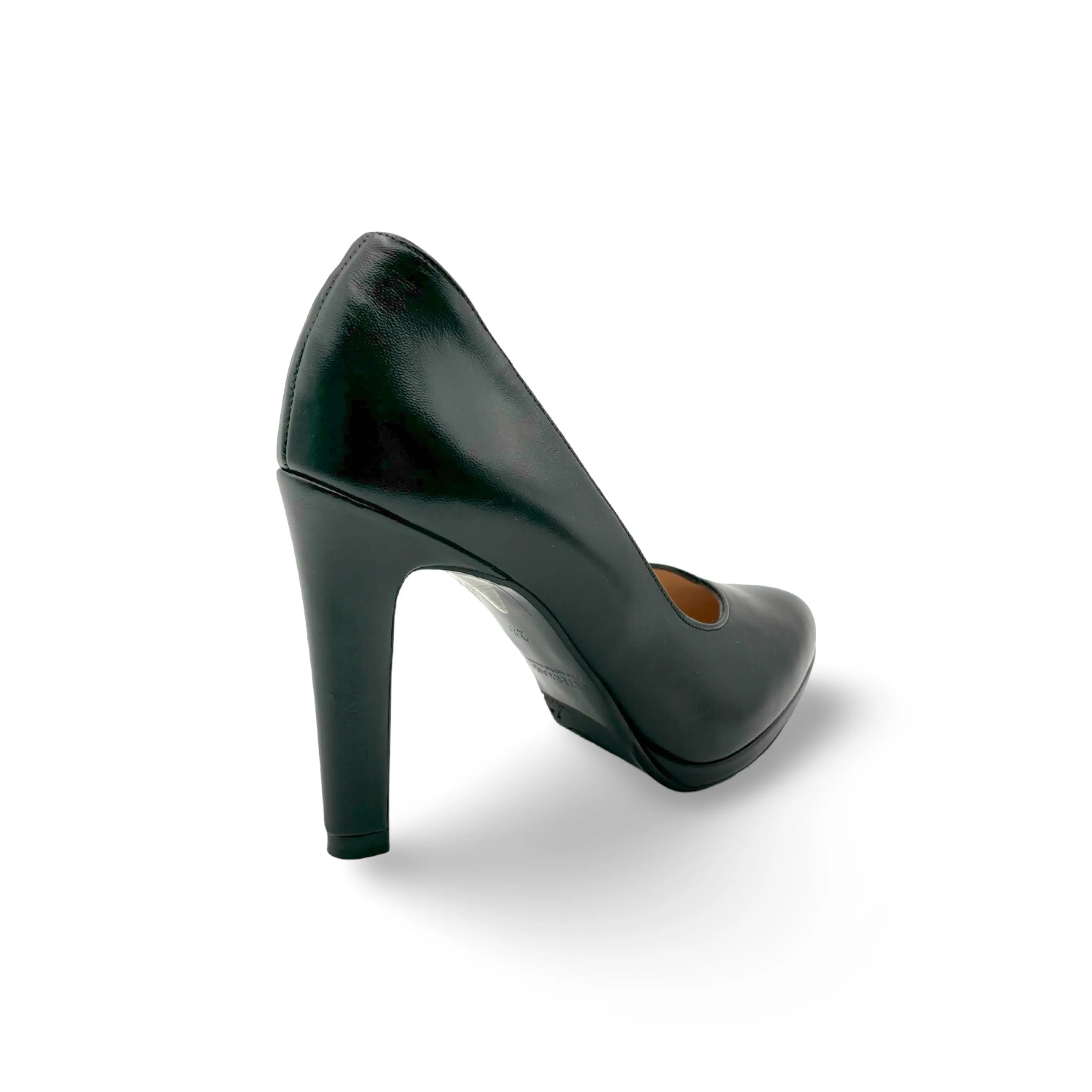 Herdi-Classic Black Leather Heel