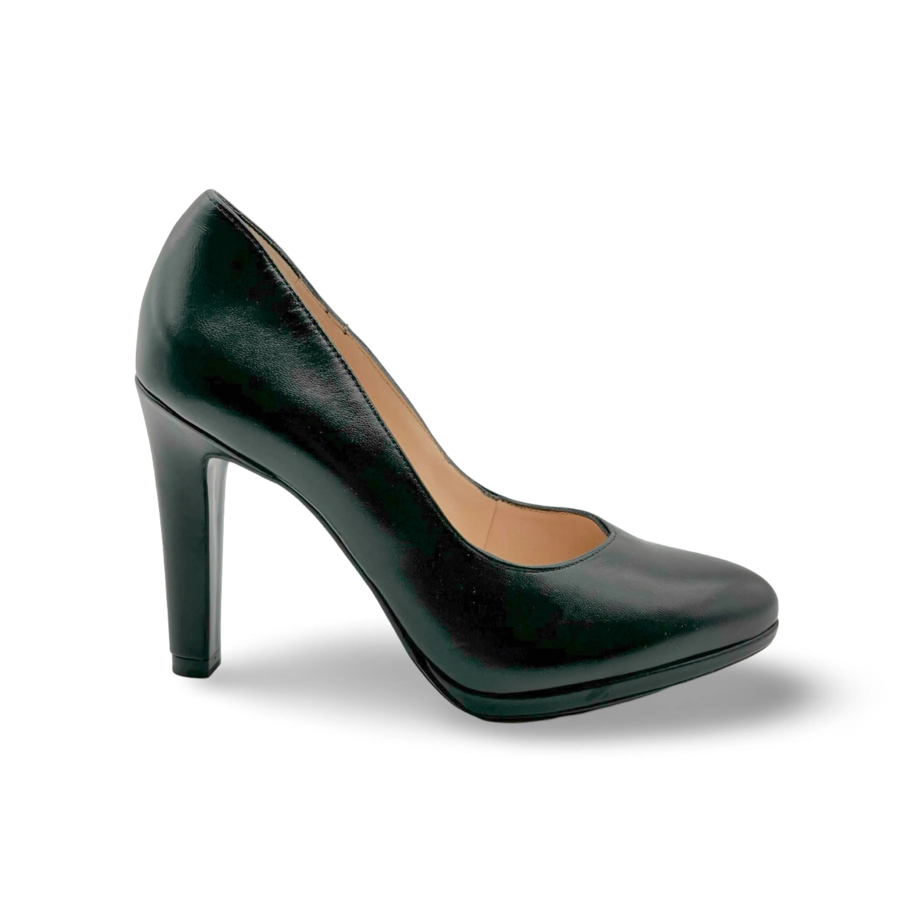 Herdi-Classic Black Leather Heel