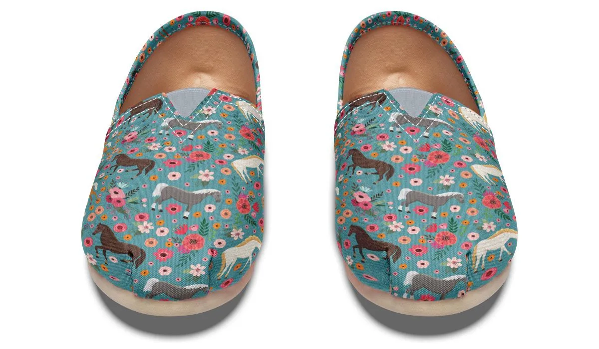 Horse Flower Casual Shoes