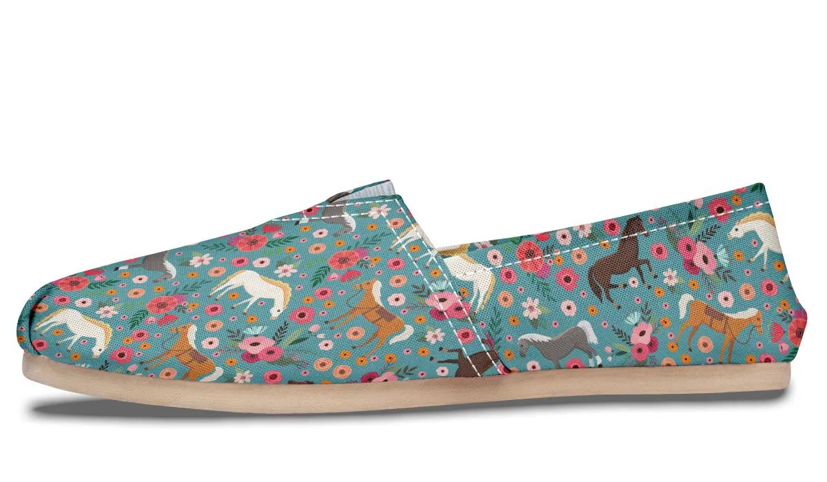 Horse Flower Casual Shoes