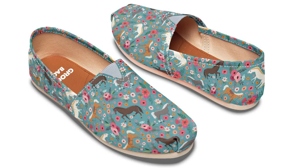 Horse Flower Casual Shoes