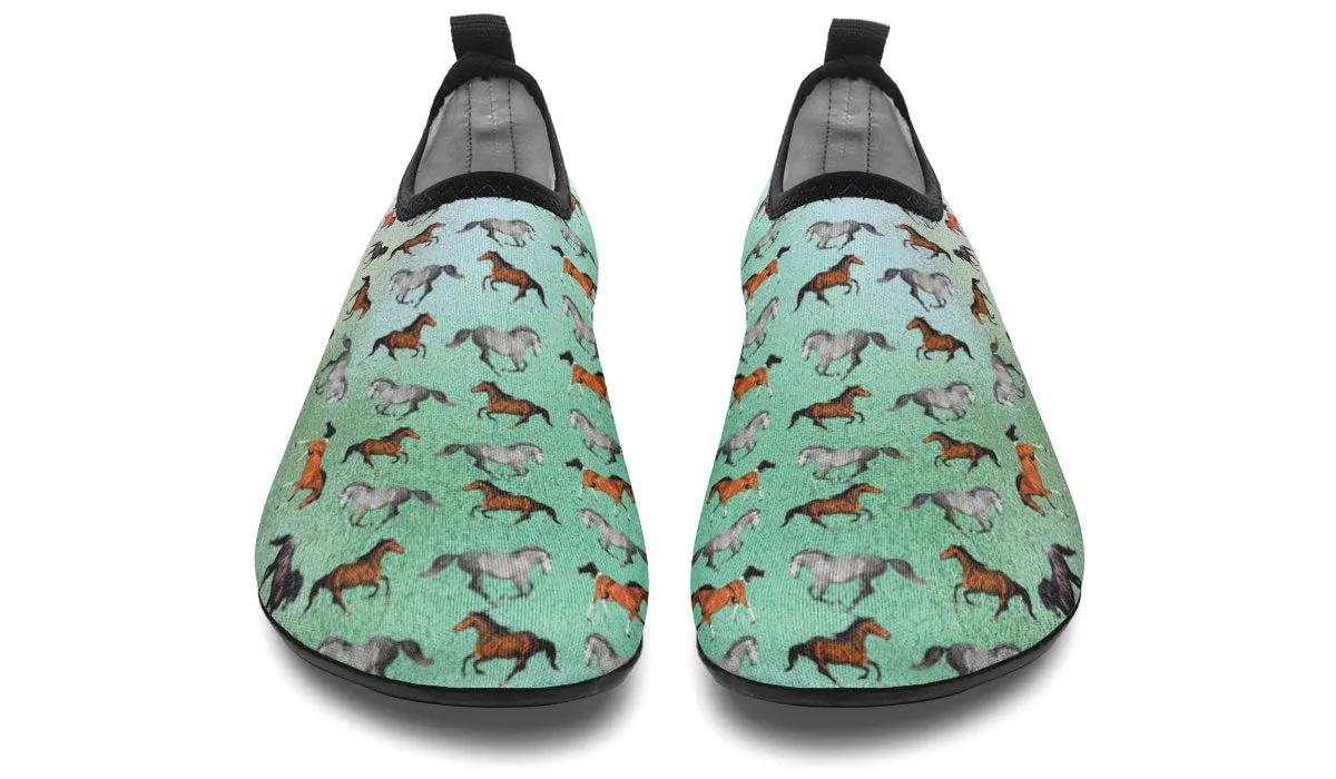 Horse Lovers Aqua Barefoot Shoes