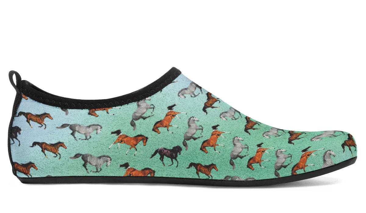 Horse Lovers Aqua Barefoot Shoes