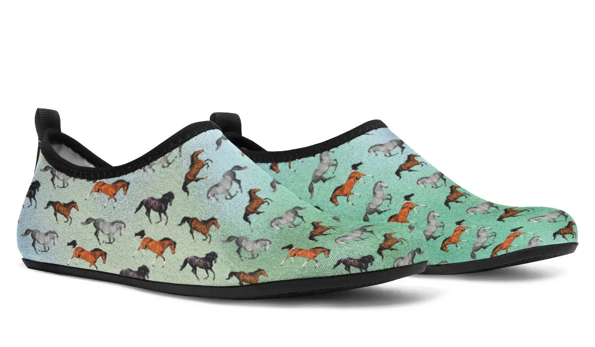 Horse Lovers Aqua Barefoot Shoes