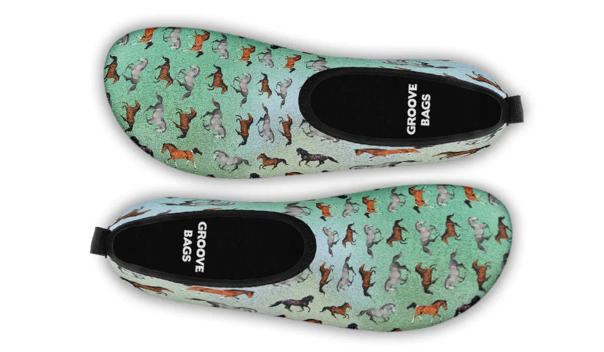 Horse Lovers Aqua Barefoot Shoes