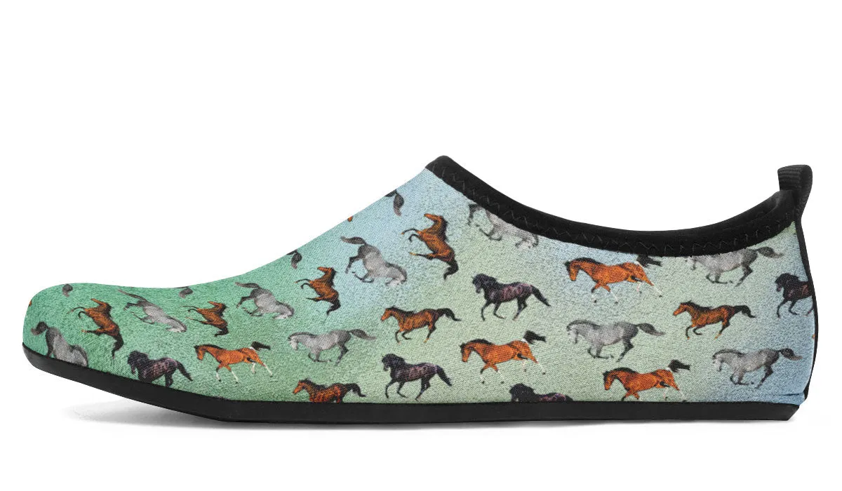 Horse Lovers Aqua Barefoot Shoes