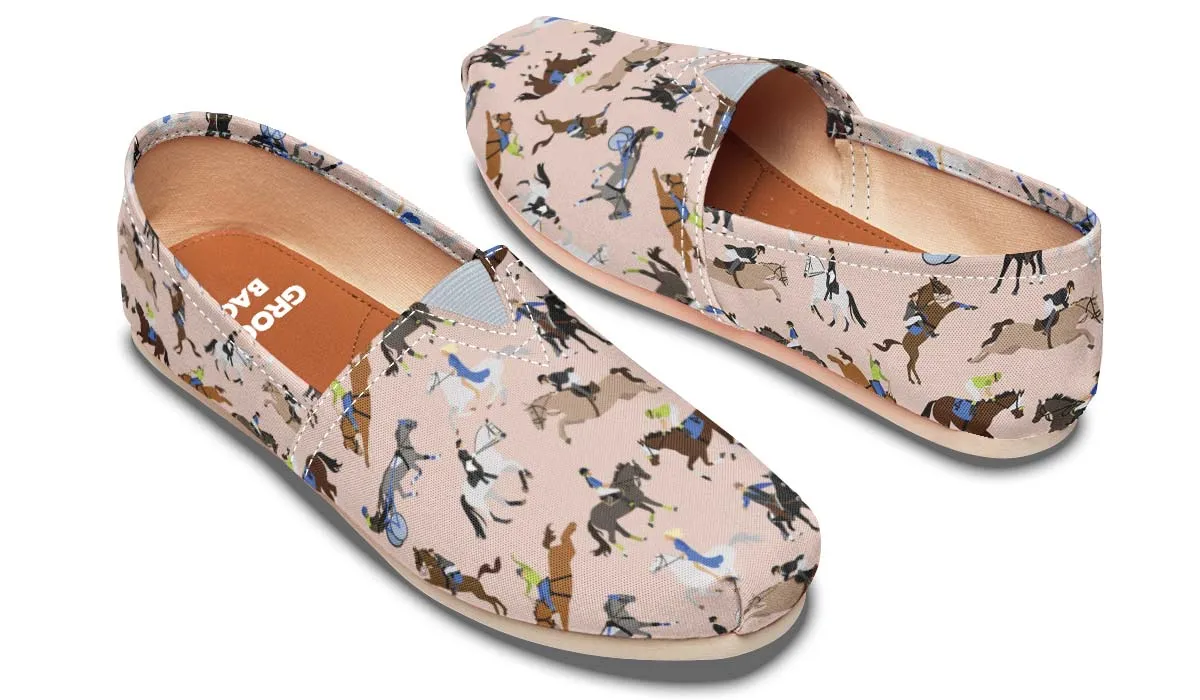 Horse Riding Pattern Casual Shoes