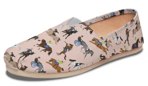 Horse Riding Pattern Casual Shoes
