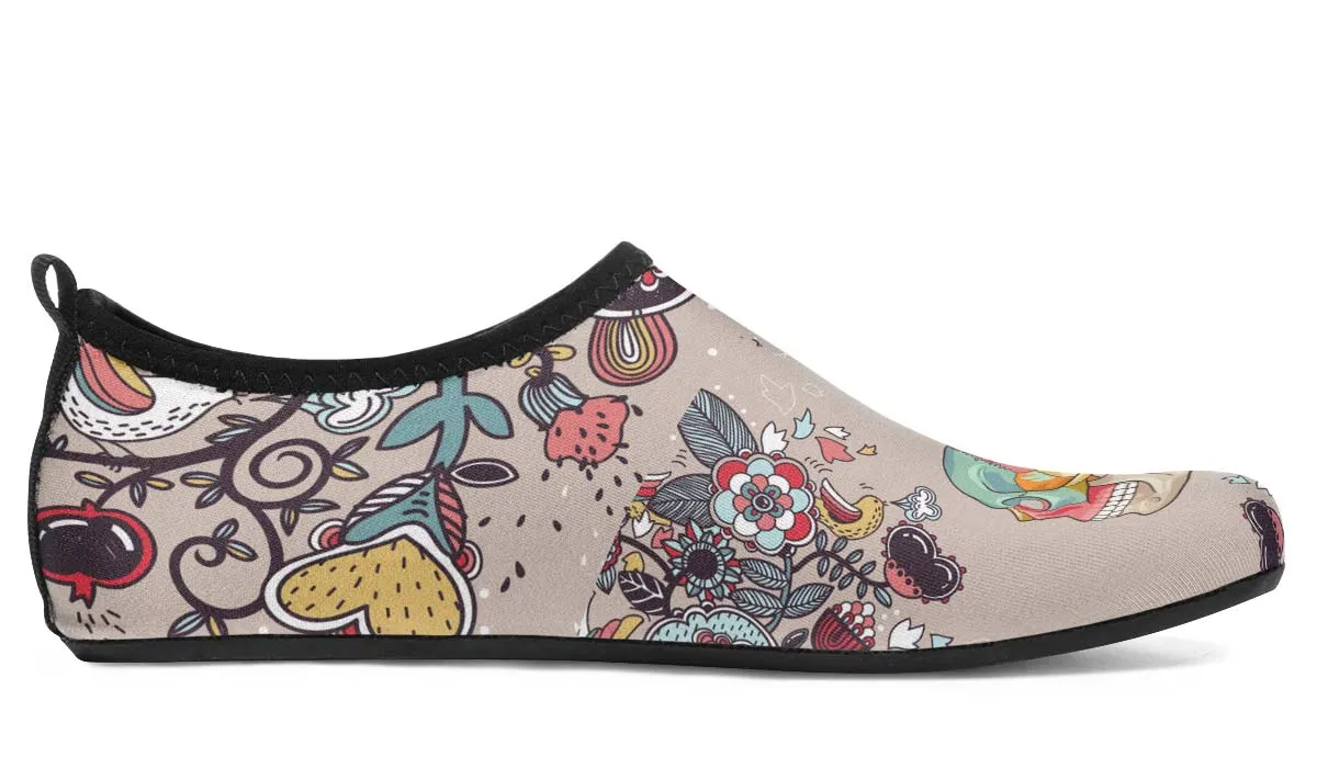 Human Skull Diagram Aqua Barefoot Shoes