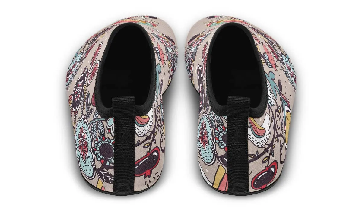 Human Skull Diagram Aqua Barefoot Shoes