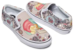 Human Skull Diagram Slip-On Shoes